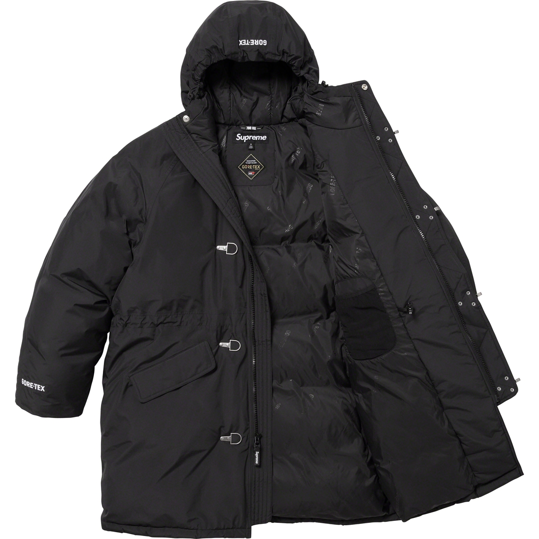 Supreme GORE-TEX 700-Fill Down Clip Parka (FW23) - Black - $798