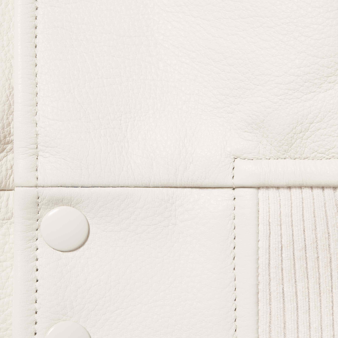 Supreme GORE-TEX Infinium WINDSTOPPER Leather Varsity Jacket (FW23) - White - $998