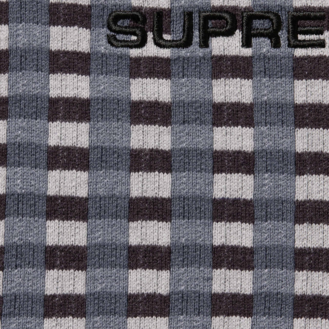 Supreme Grid Jacquard S S Top (FW23) - Black - $88