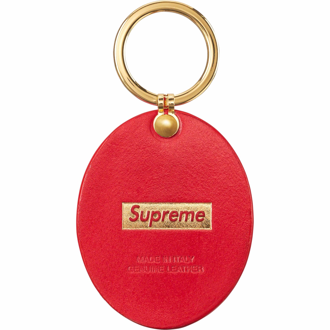 Supreme Guadalupe Leather Keychain (FW23) - Red - $38