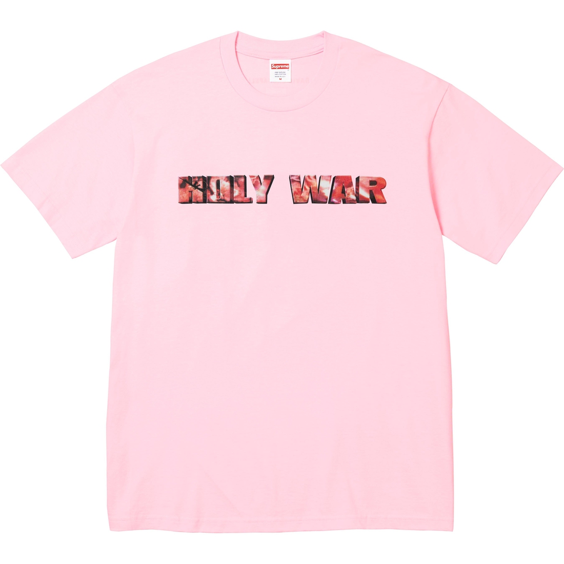 Supreme Holy War Tee (FW23) - Light Pink - $48
