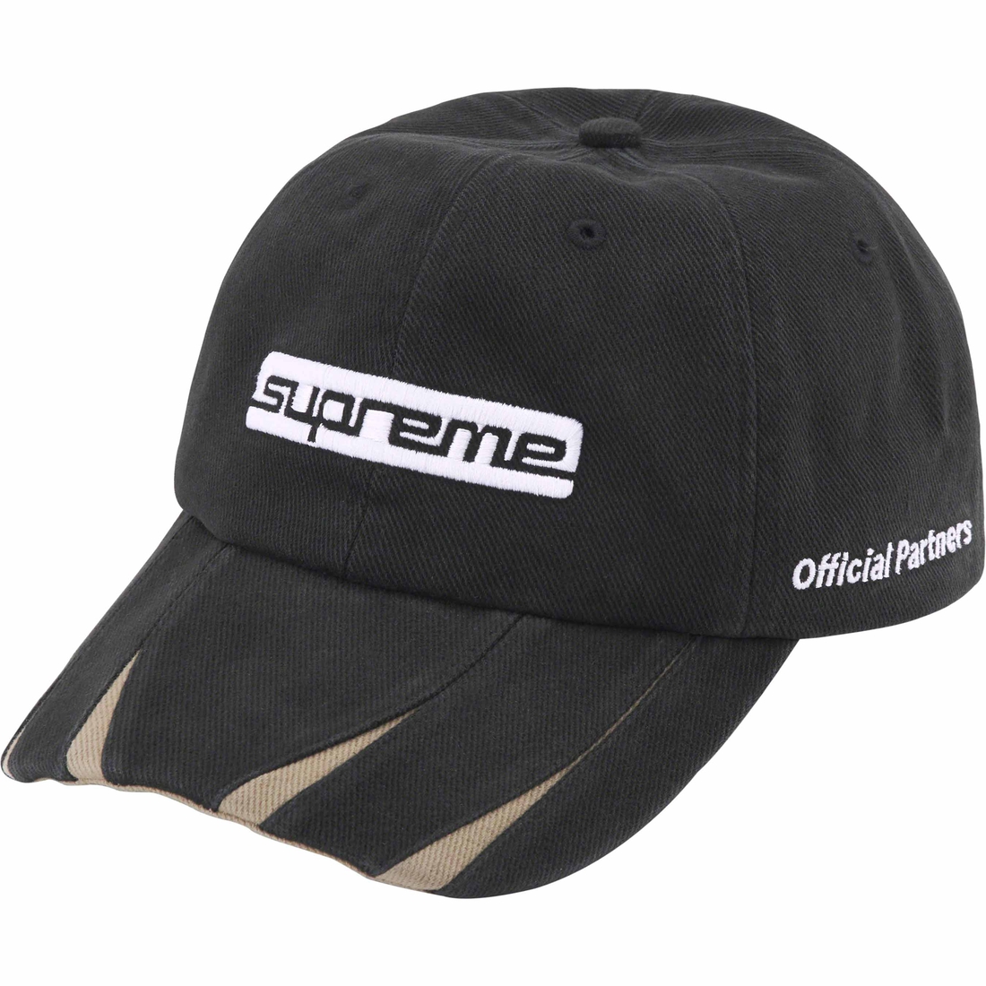 Supreme Jagged Visor 6-Panel (FW23) - Black - $48