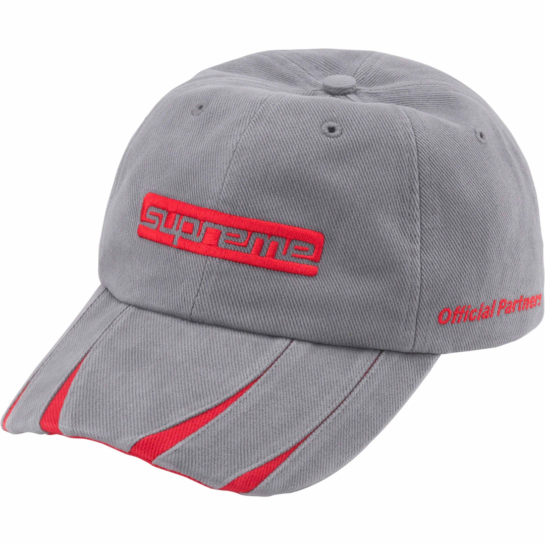 Supreme Jagged Visor 6-Panel (FW23) - Grey - $48