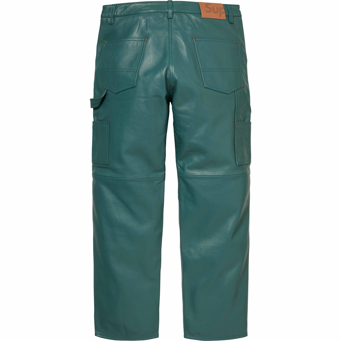 Supreme Leather Double Knee Pant (FW23) - Dusty Teal - $428