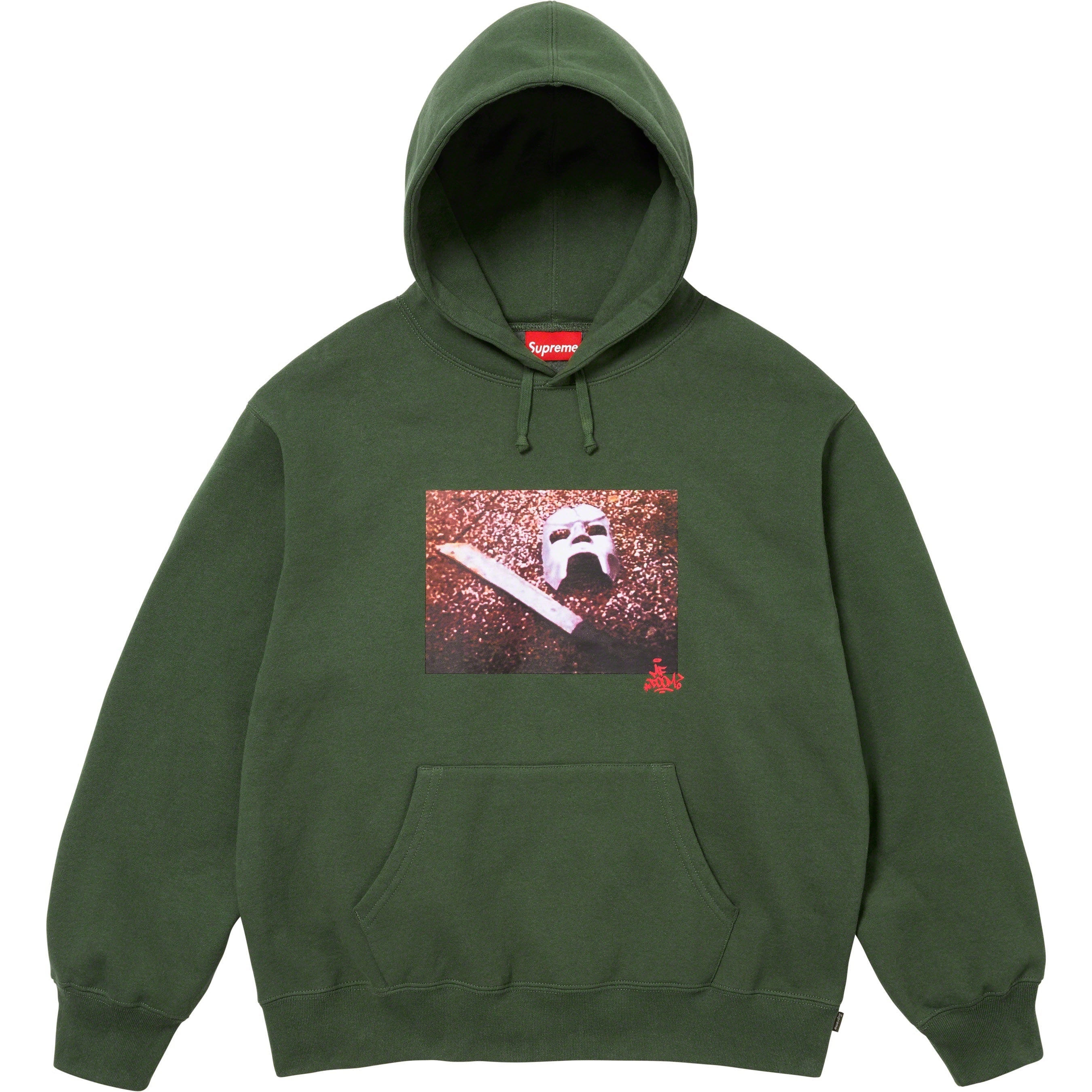 Supreme MF DOOM Hooded Sweatshirt (FW23) - Dark Olive - $168