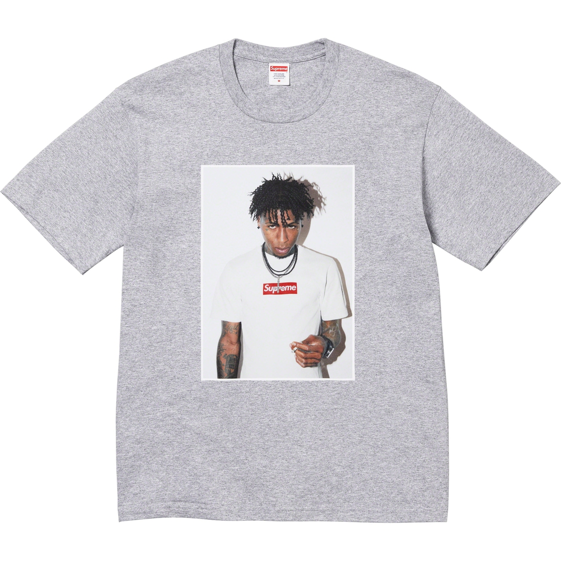 Supreme NBA Youngboy Tee (FW23) - Heather Grey - $54