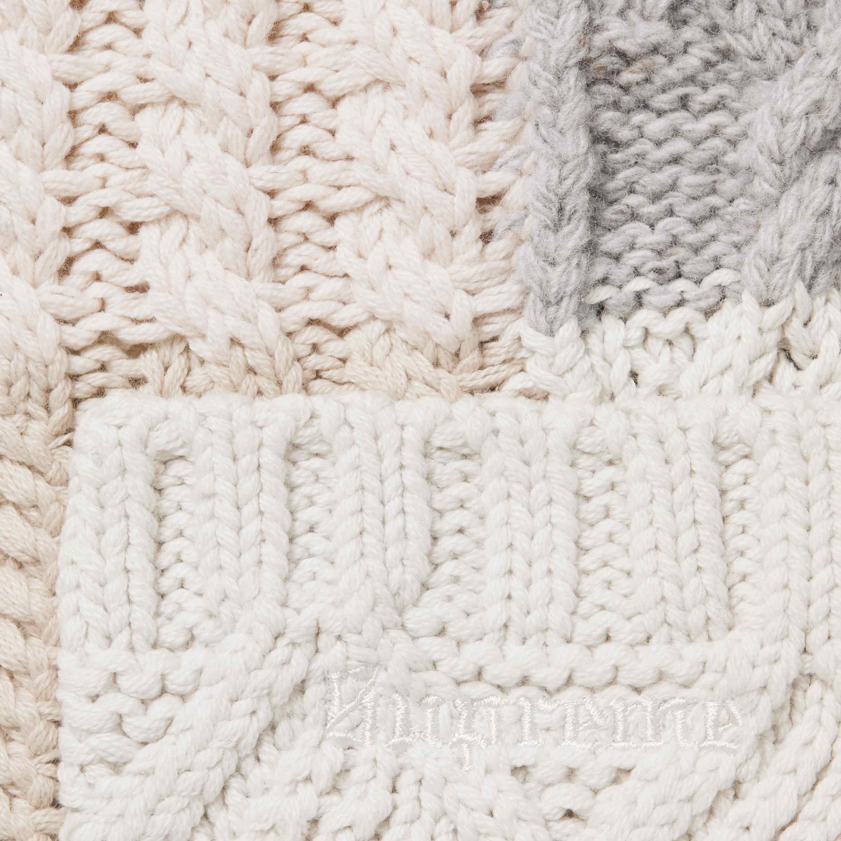 Supreme Patchwork Cable Knit Cardigan (FW23) - Ivory - $198