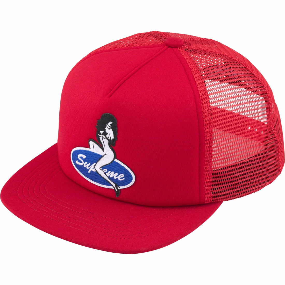 Supreme Pin Up Mesh Back 5-Panel (FW23) - Red - $48