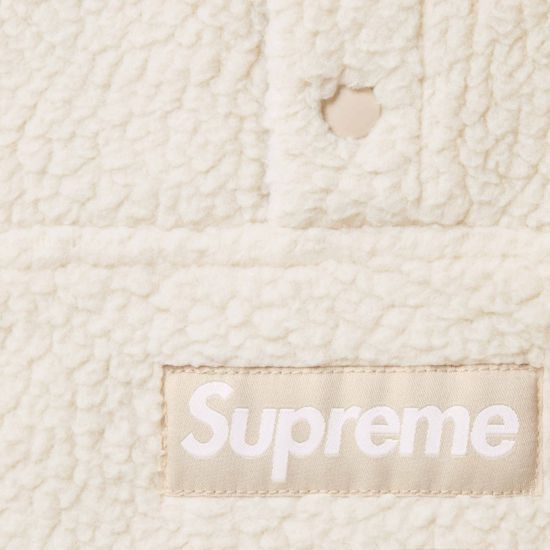 Supreme Polartec Shearling Reversible Pullover (FW23) - Natural - $198