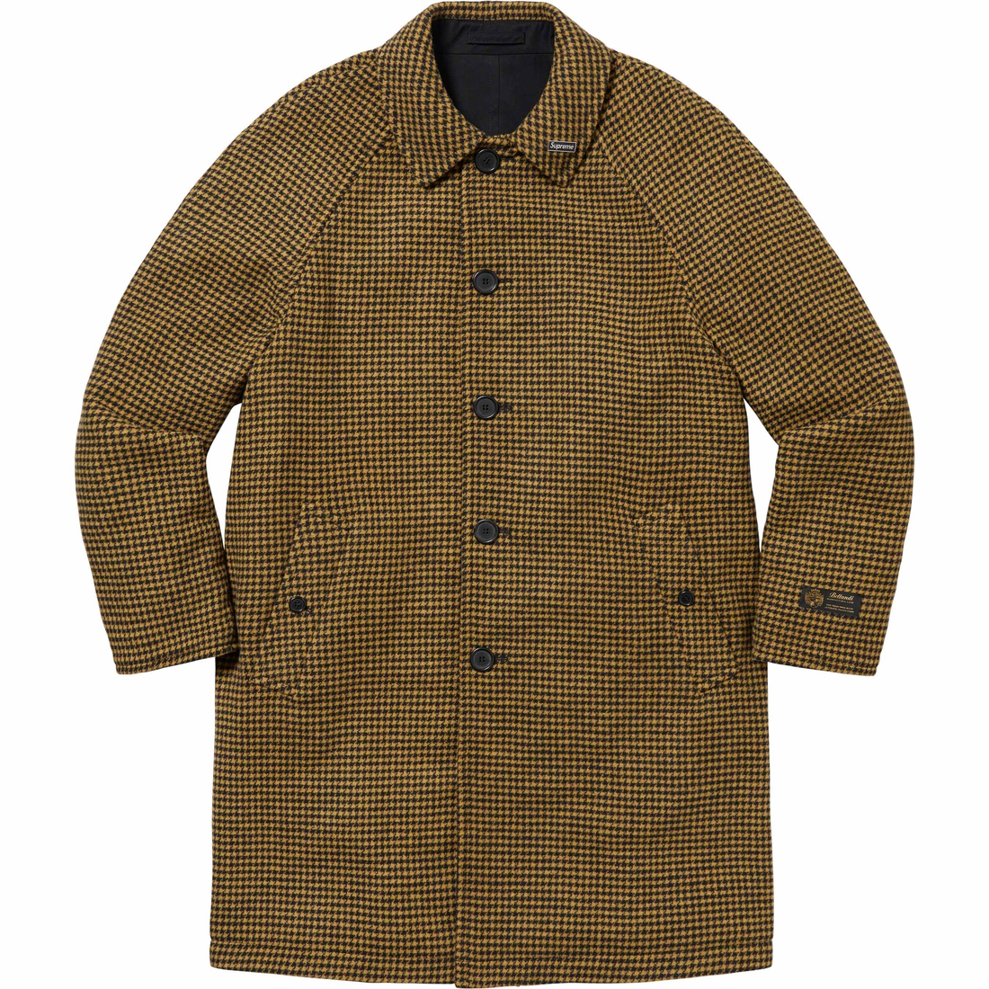 Supreme Reversible Houndstooth Overcoat (FW23) - Black - $798