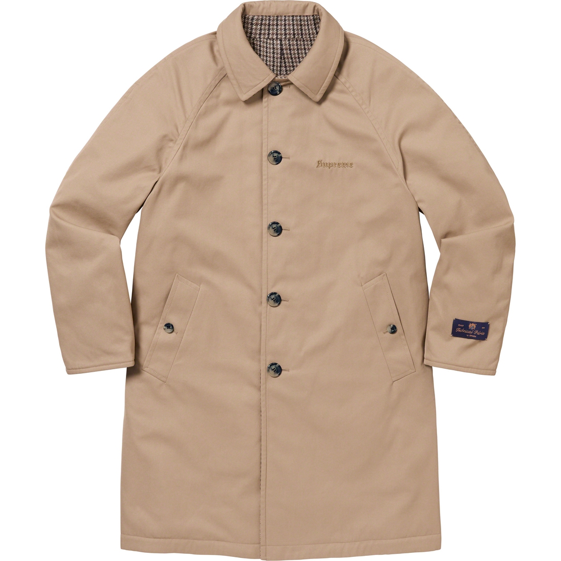 Supreme Reversible Houndstooth Overcoat (FW23) - Tan - $798