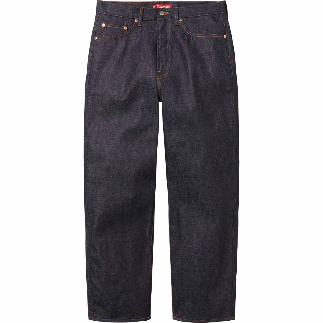 Supreme Rigid Baggy Selvedge Jean (FW23) - Rigid Indigo - $178