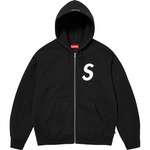 Supreme S Logo Zip Up Hooded Sweatshirt (FW23) - Black