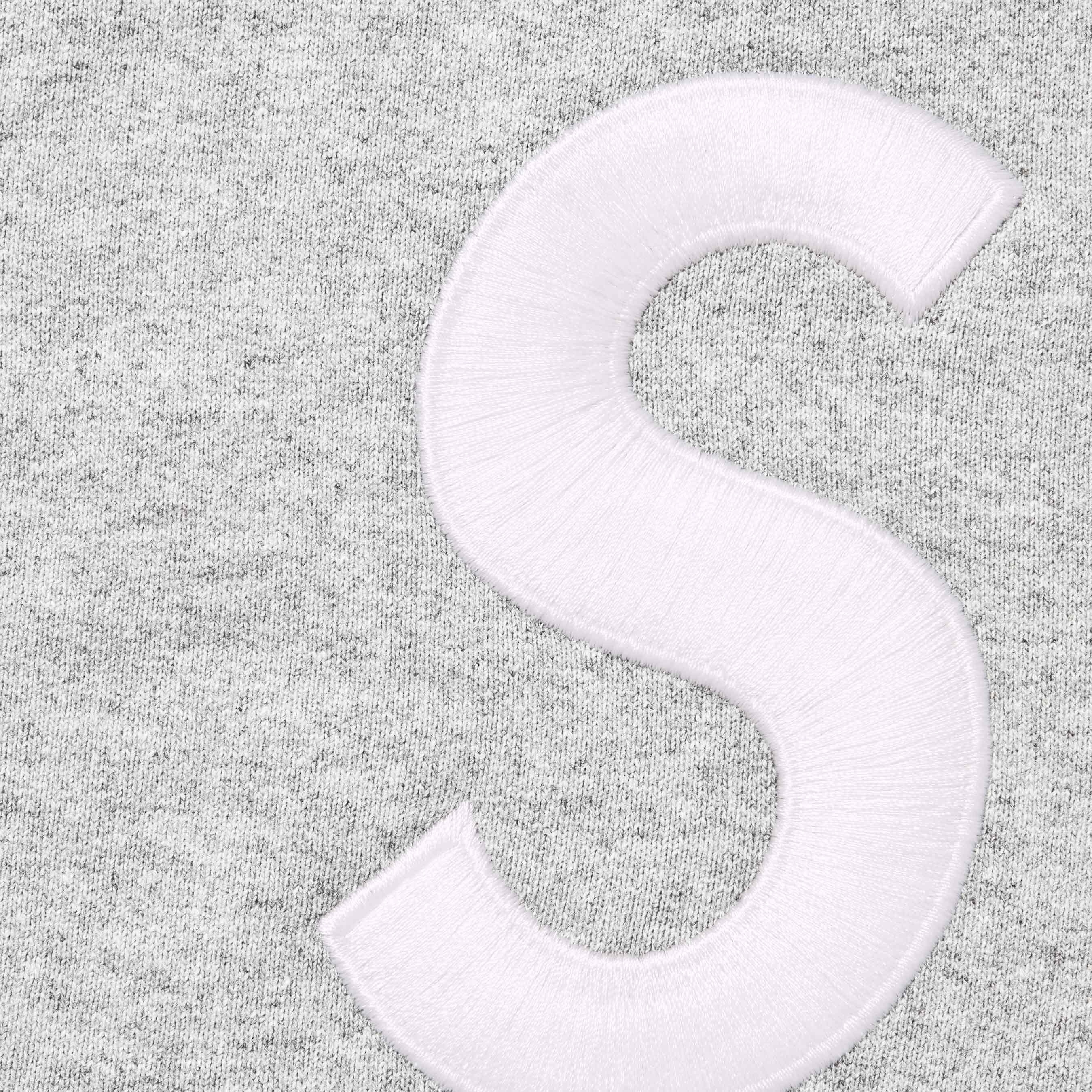 Supreme S Logo Zip Up Hooded Sweatshirt (FW23) - Heather Grey - $168