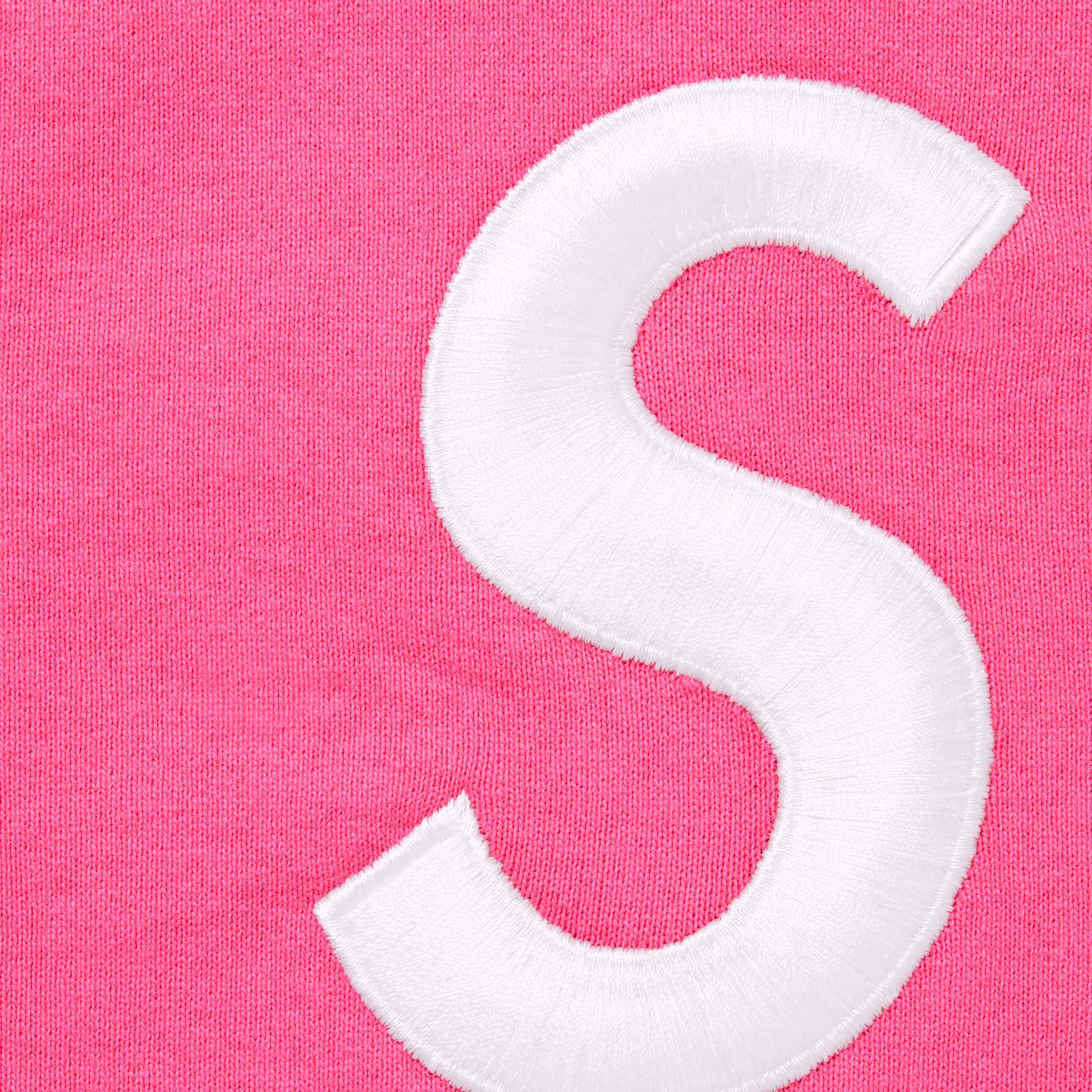 Supreme S Logo Zip Up Hooded Sweatshirt (FW23) - Magenta - $168