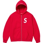 Supreme S Logo Zip Up Hooded Sweatshirt (FW23) - Red