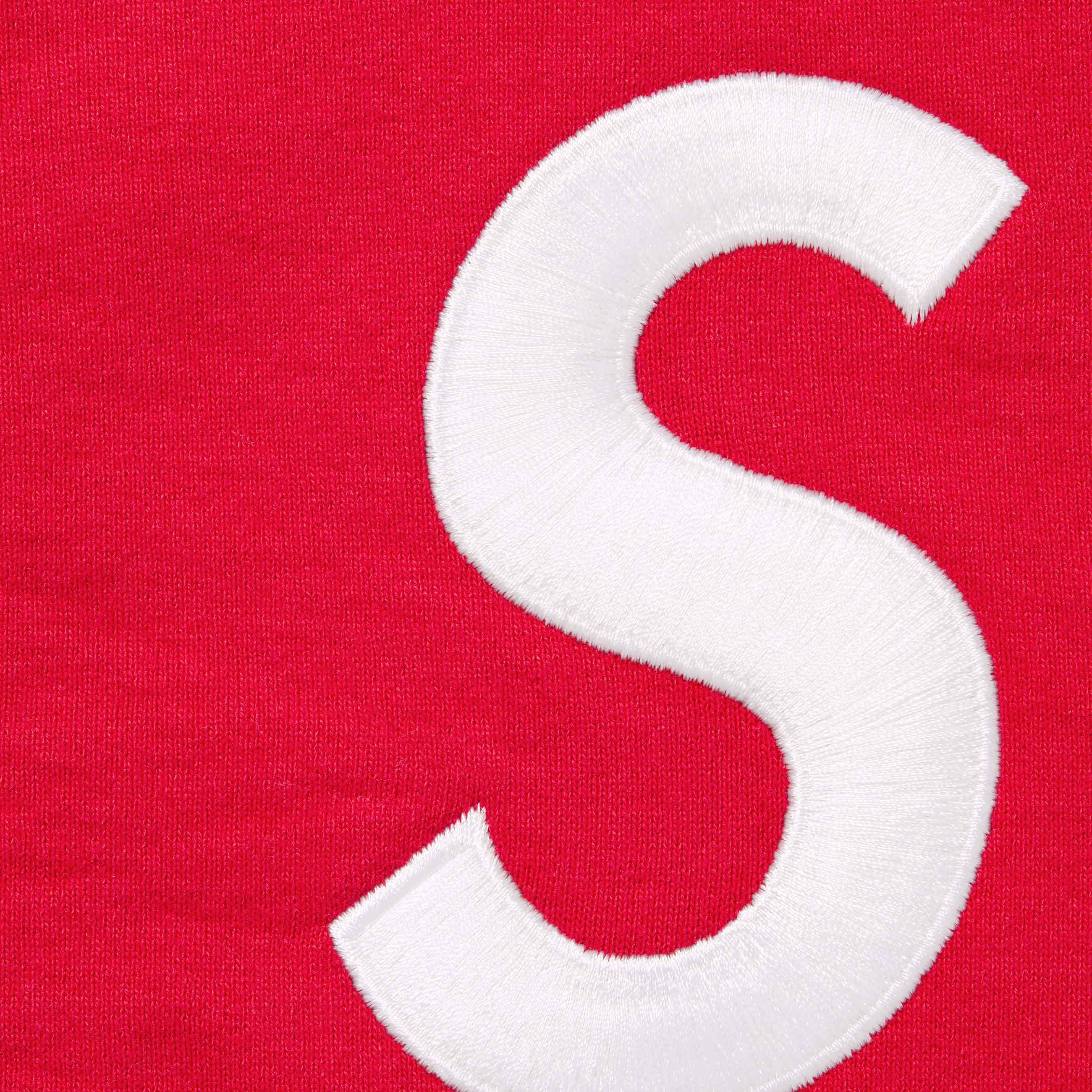 Supreme S Logo Zip Up Hooded Sweatshirt (FW23) - Red - $168