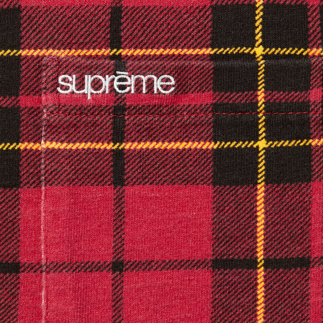 Supreme S S Pocket Tee (FW23) - Plaid - $60