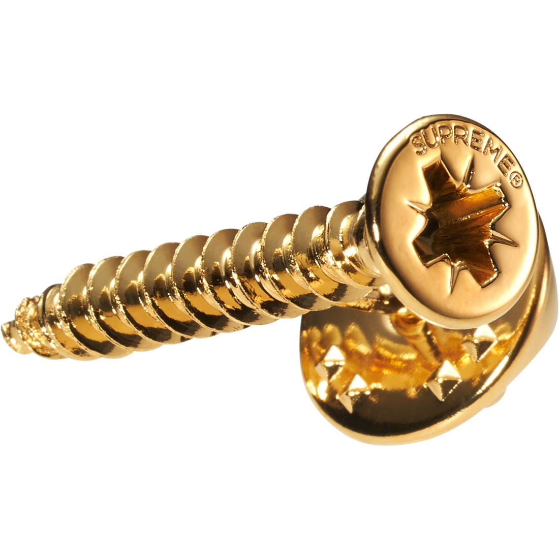 Supreme Screw Pin (FW23) - Gold - $8