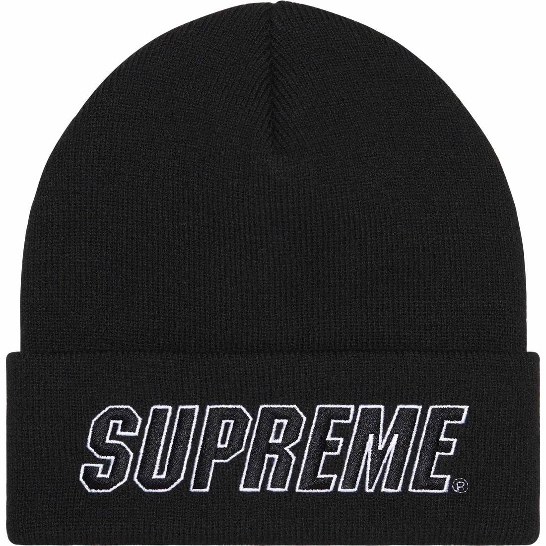 Supreme Slant Beanie (FW23) - Black - $40