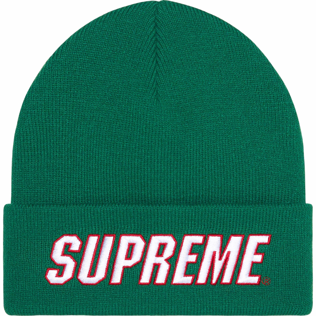 Supreme Slant Beanie (FW23) - Green - $40