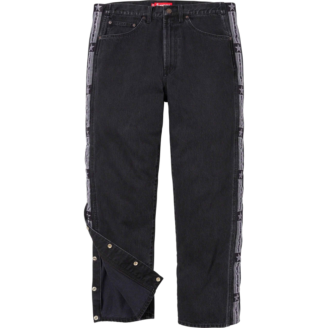 Supreme Snap-Off Baggy Jean (FW23) - Washed Black - $178