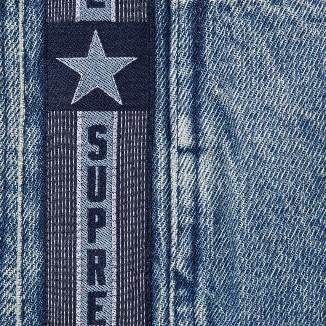 Supreme Snap-Off Baggy Jean (FW23) - Washed Blue - $178