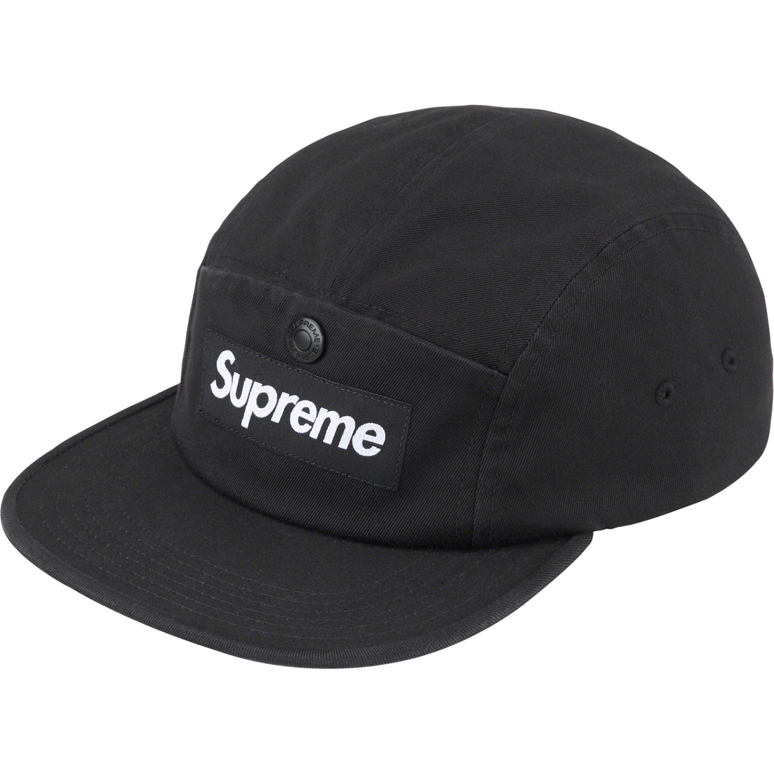 Supreme Snap Pocket Camp Cap (FW23) - Black - $54