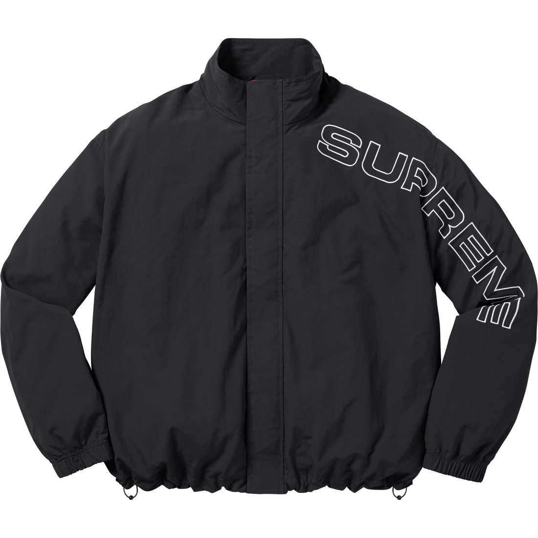 Supreme Spellout Embroidered Track Jacket (FW23) - Black - $168