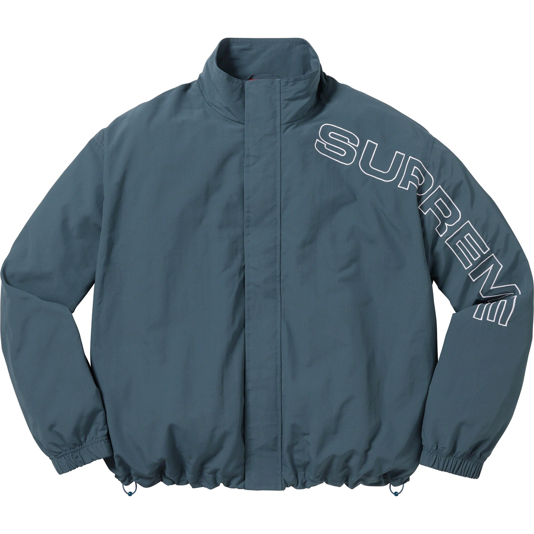 Supreme Spellout Embroidered Track Jacket (FW23) - Dark Blue - $168