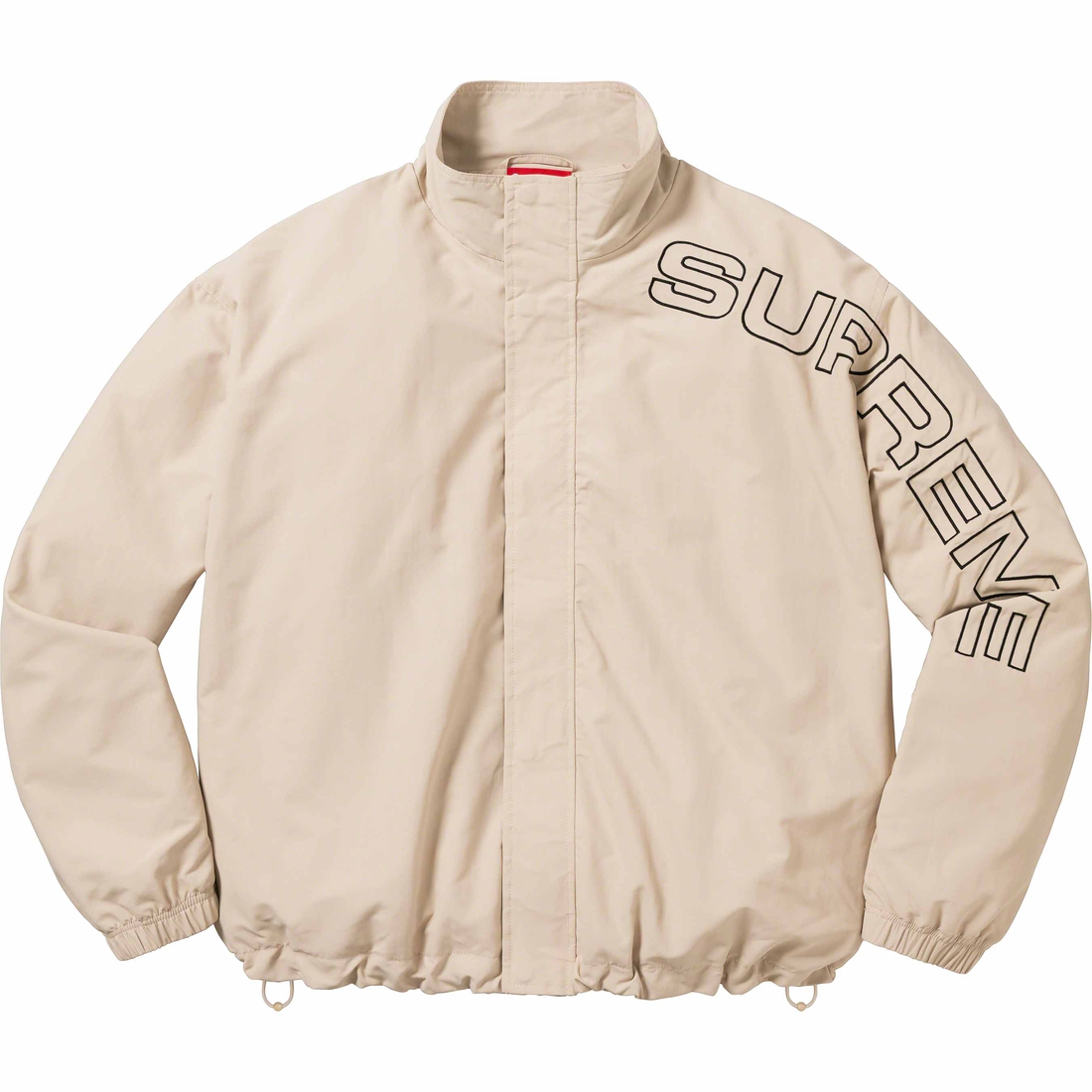 Supreme Spellout Embroidered Track Jacket (FW23) - Sand - $168