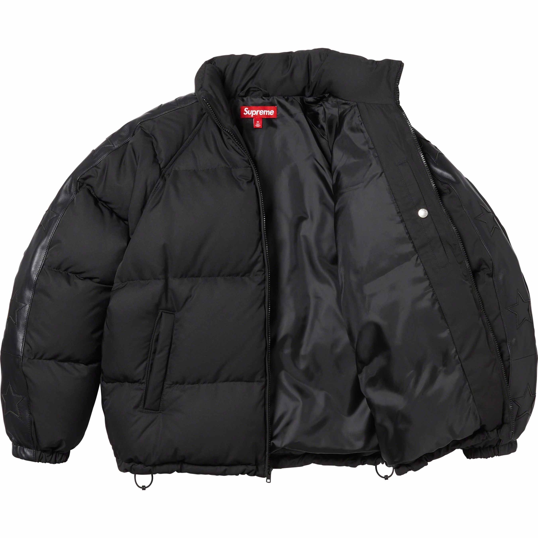Supreme Star Sleeve Down Puffer Jacket (FW23) - Black - $448