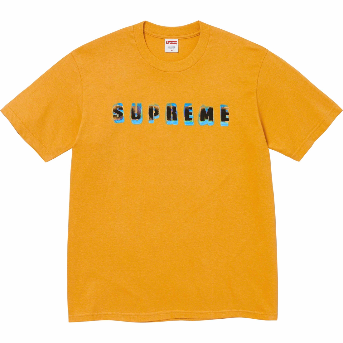 Supreme Stencil Tee (FW23) - Mustard - $40