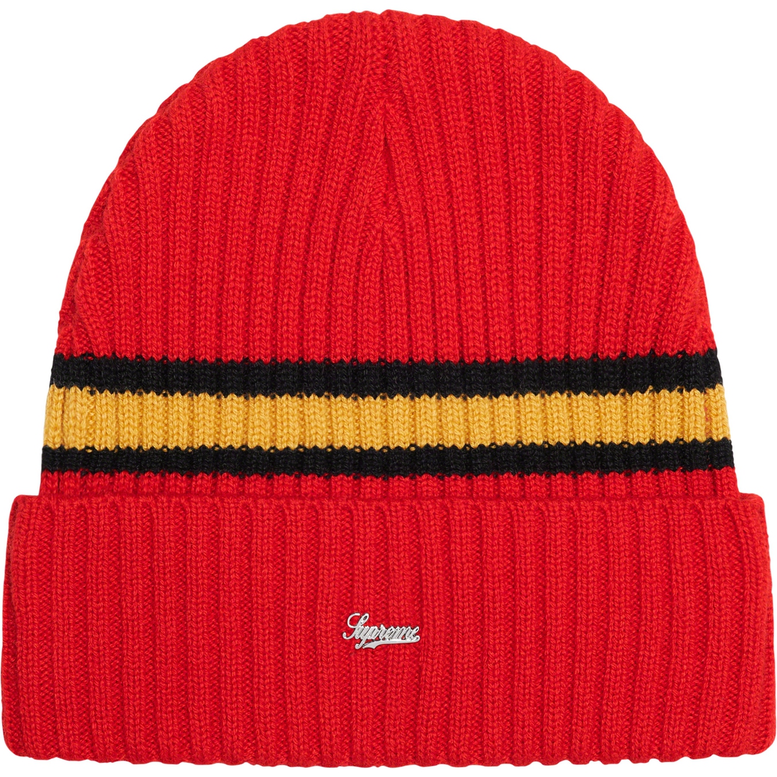 Supreme Striped Cashmere Beanie (FW23) - Red - $68