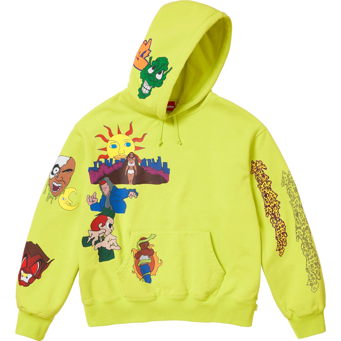 Supreme Sunrise Hooded Sweatshirt (FW23) - Acid Green - $168