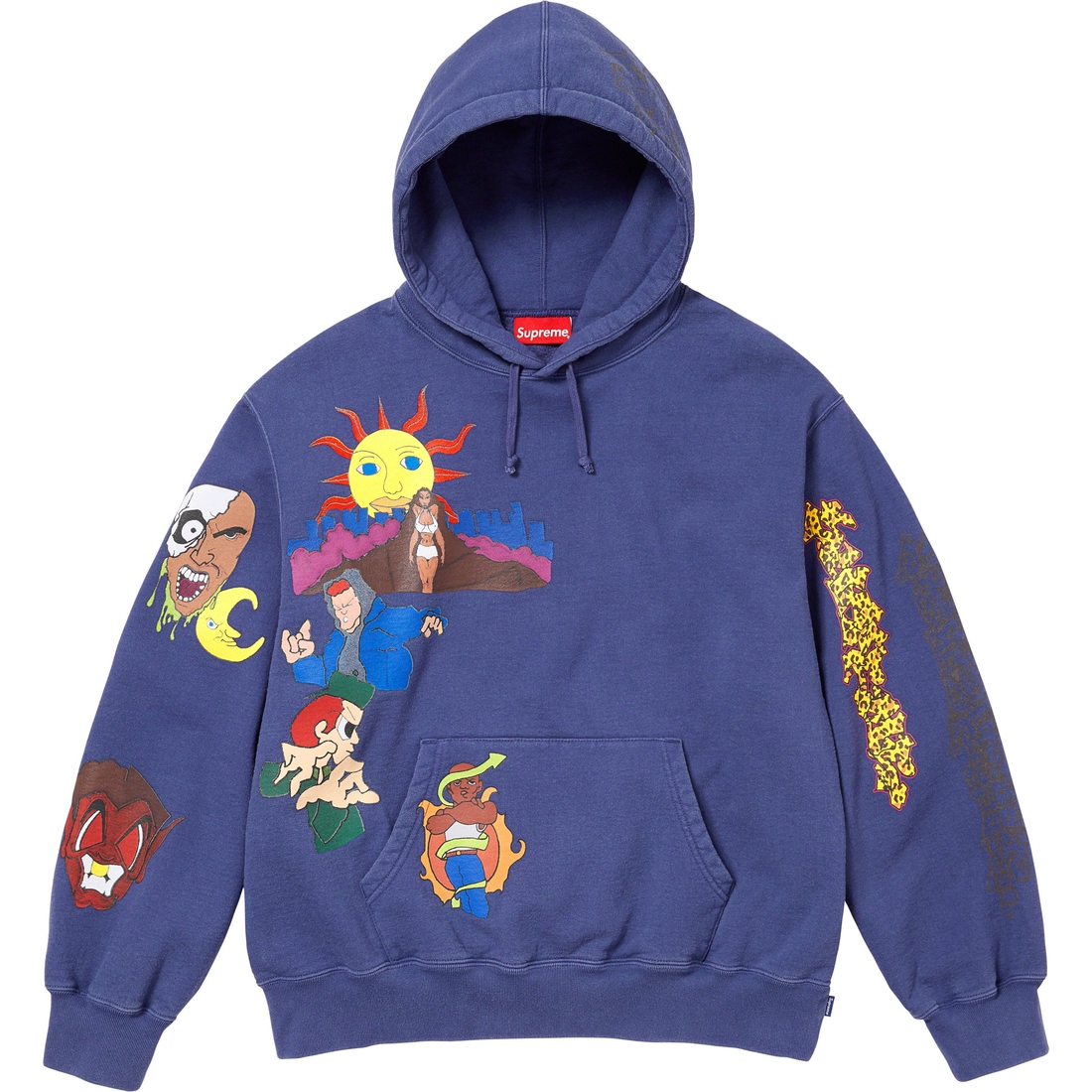 Supreme Sunrise Hooded Sweatshirt (FW23) - Washed Navy - $168