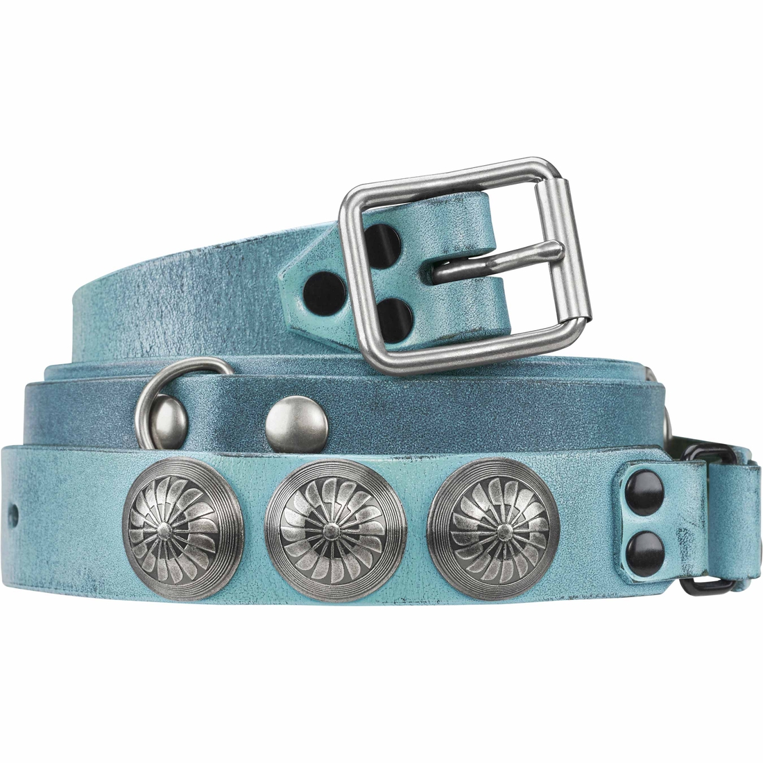 Supreme Supreme blackmeans Concho Leather Belt (FW23) - Light Green - $228