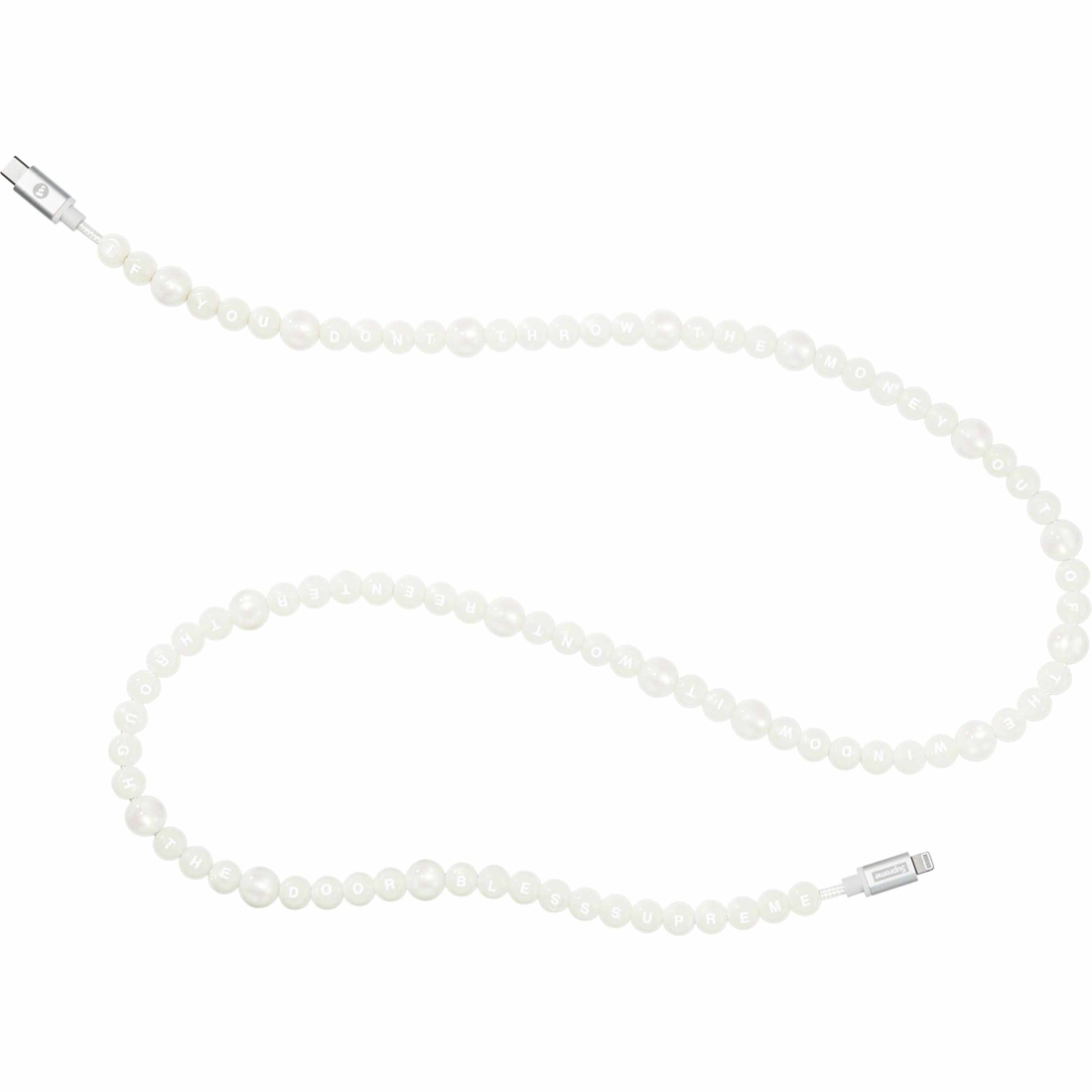 Supreme Supreme BLESS mophie Beaded Charging Cable (FW23) - White - $198