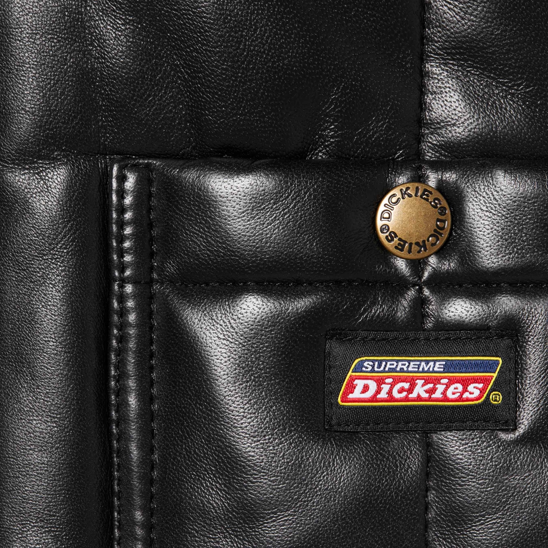 Supreme Supreme Dickies Leather Work Vest (FW23) - Black - $298