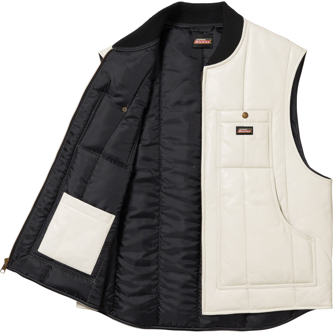 Supreme Supreme Dickies Leather Work Vest (FW23) - White - $298