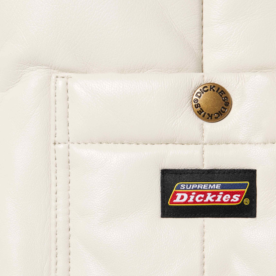 Supreme Supreme Dickies Leather Work Vest (FW23) - White - $298