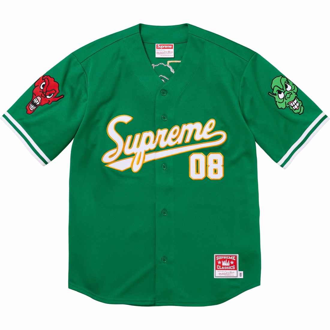Supreme Supreme Mitchell & Ness Downtown Hell Baseball Jersey (FW23) - Green - $188
