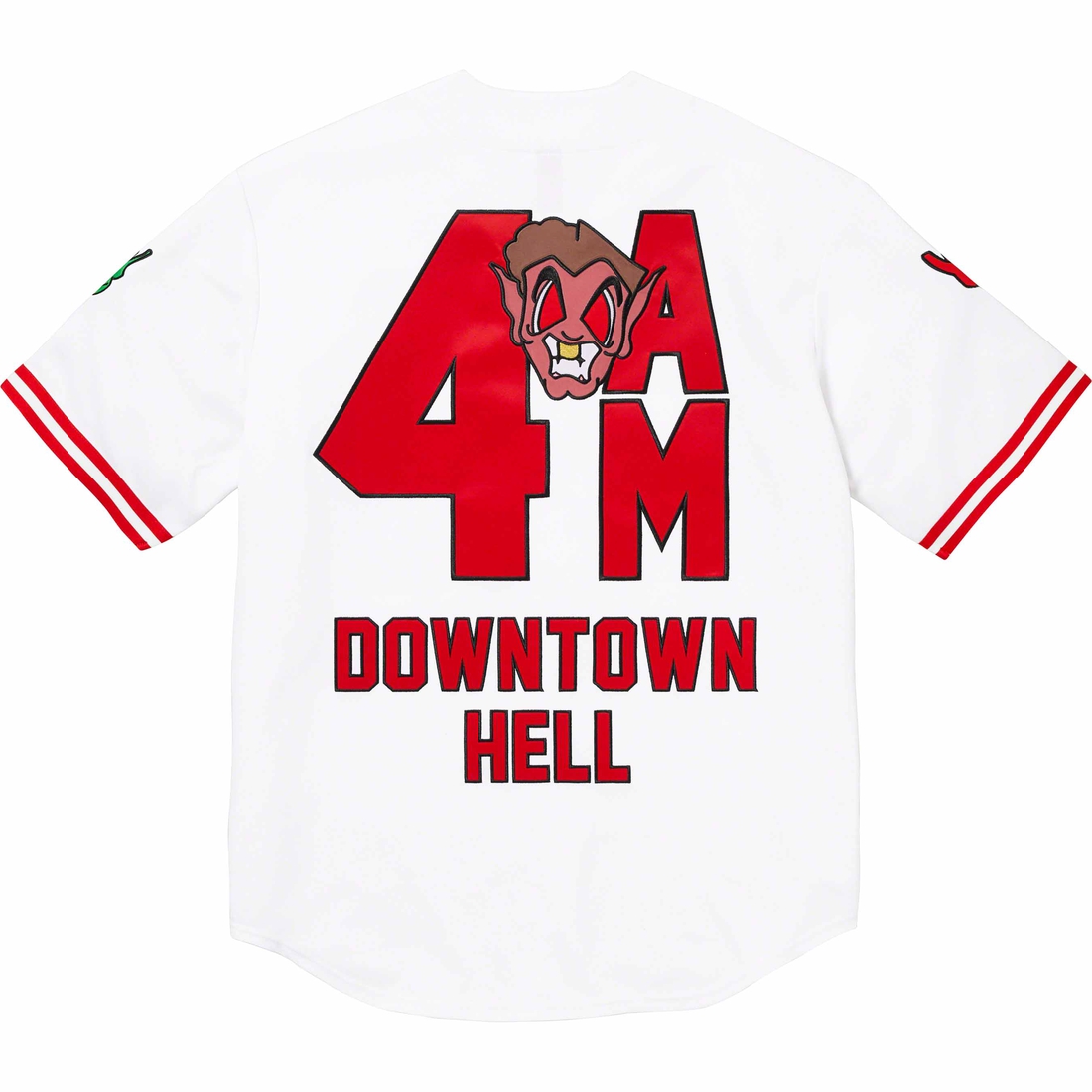 Supreme Supreme Mitchell & Ness Downtown Hell Baseball Jersey (FW23) - White - $188