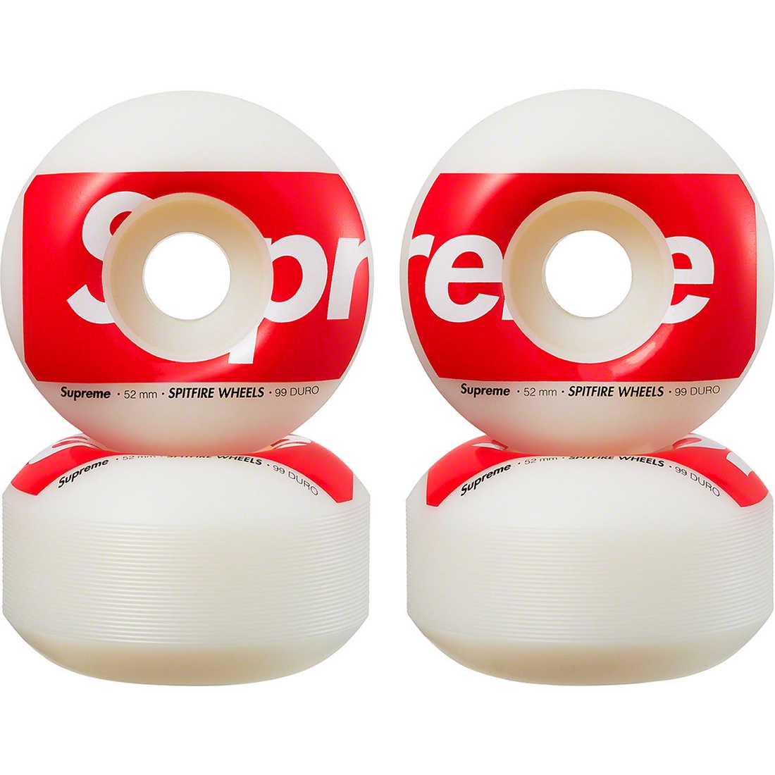 Supreme Supreme Spitfire Shop Wheels (Set of 4) (FW23) - White - 52mm - $36