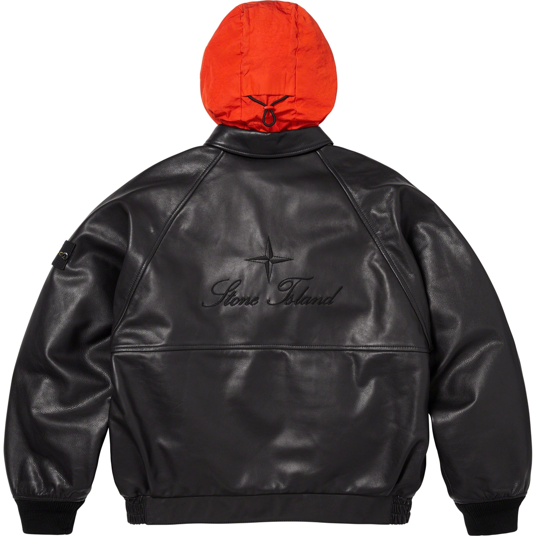 Supreme Supreme Stone Island Leather Bomber Jacket (FW23) - Black - $2598