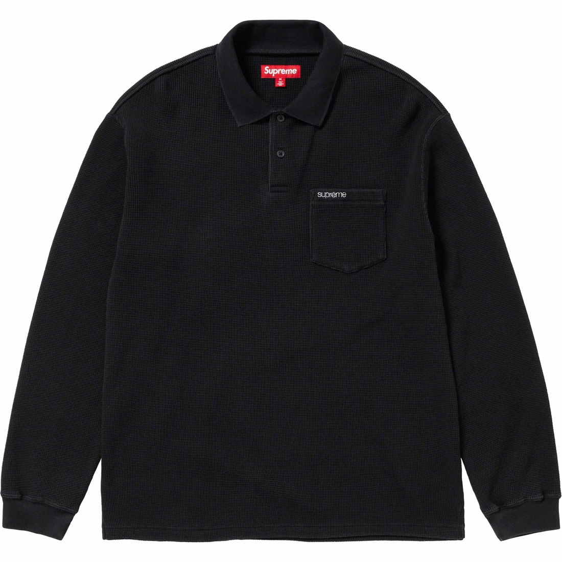 Supreme Thermal L S Polo (FW23) - Black - $110