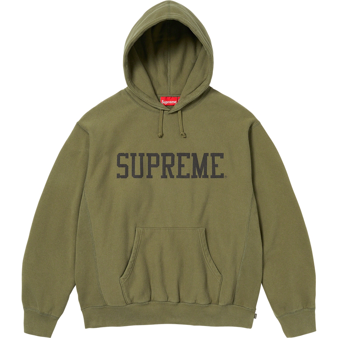 Supreme Varsity Hooded Sweatshirt (FW23) - Dark Olive - $158