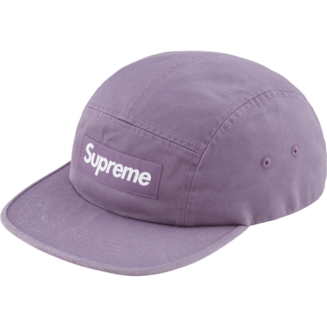 Supreme Washed Chino Twill Camp Cap (FW23) - Dusty Purple - $48