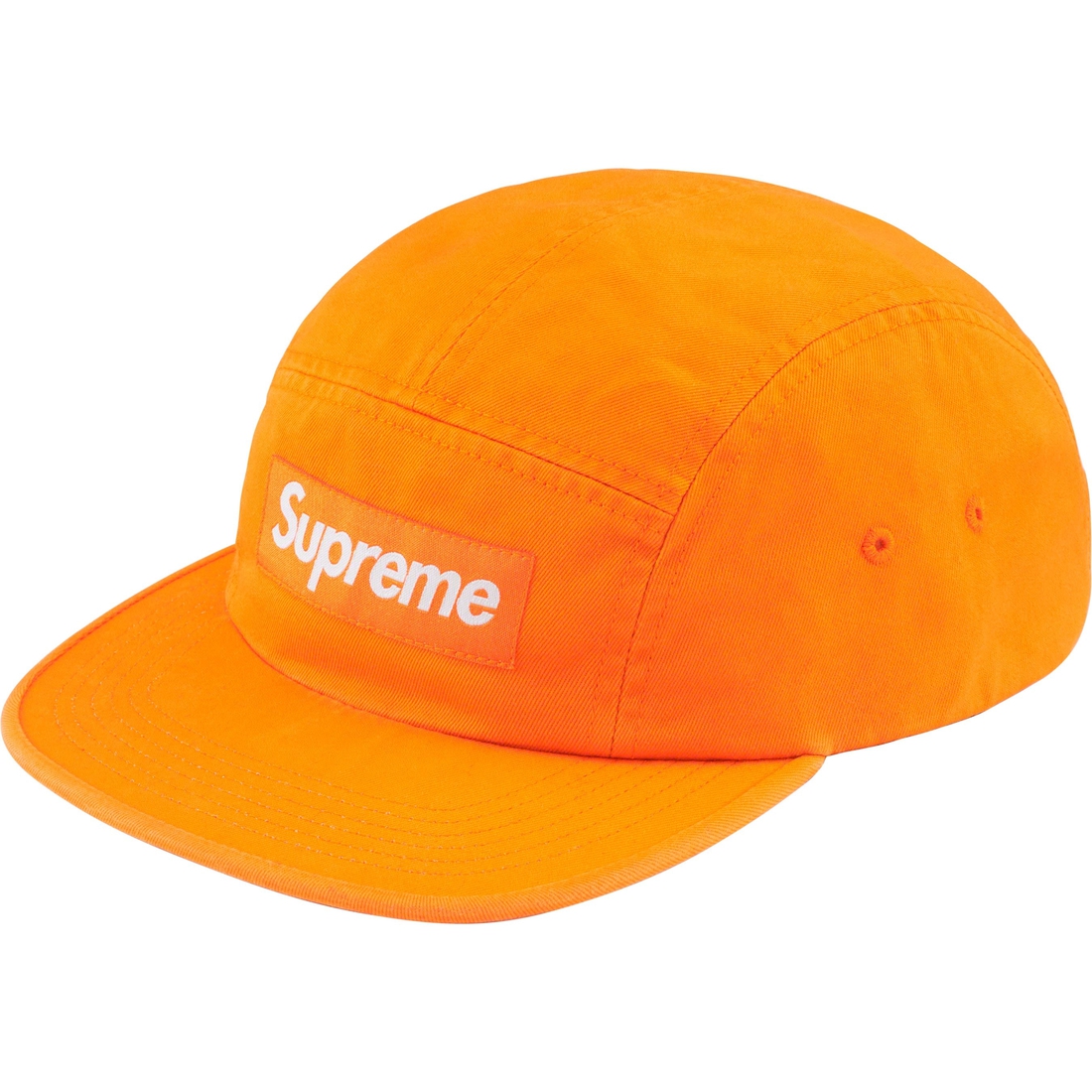 Supreme Washed Chino Twill Camp Cap (FW23) - Light Orange - $48