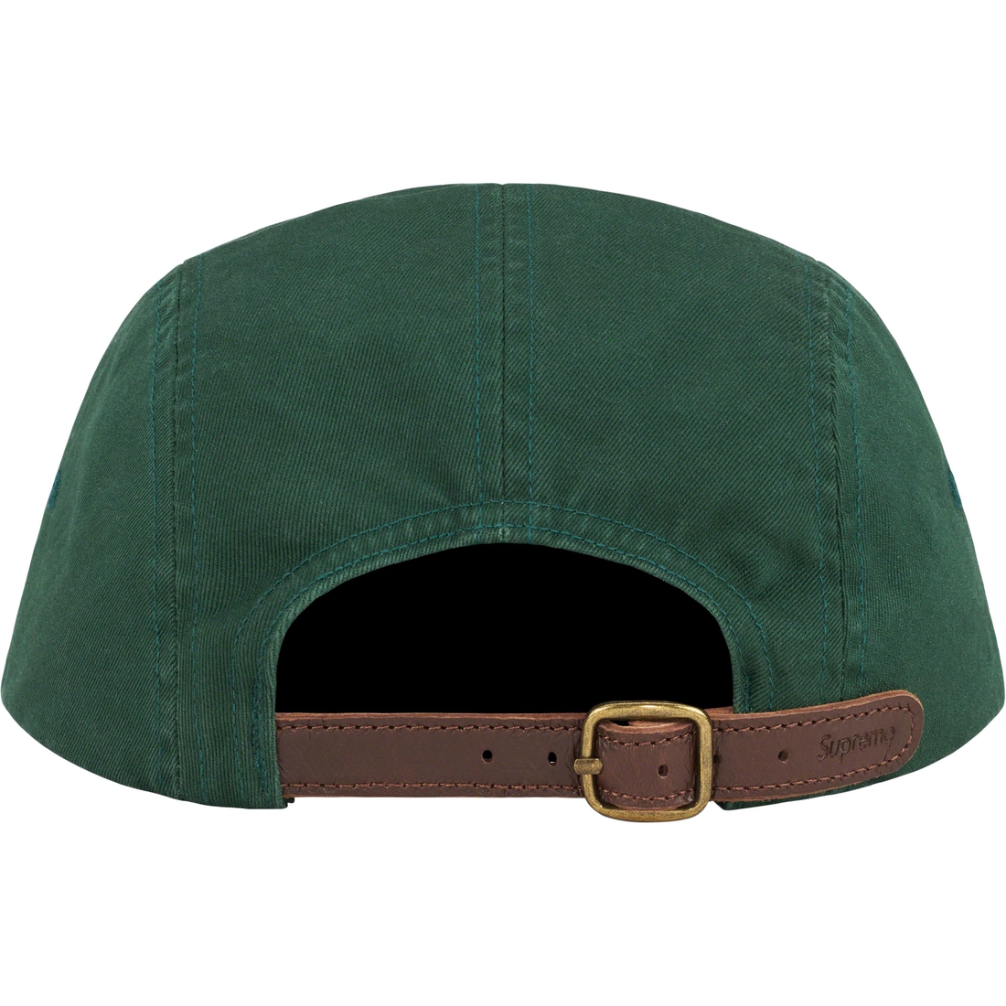 Supreme Washed Chino Twill Camp Cap (FW23) - Pine Green - $48
